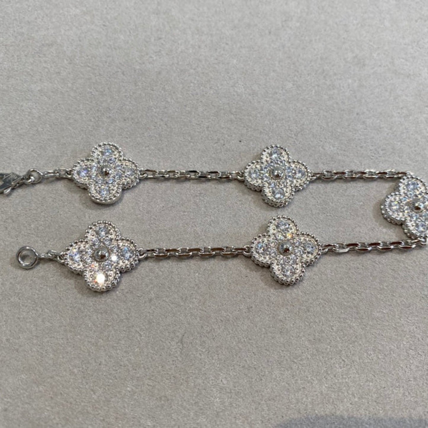 [Liorra] CLOVER 5 MOTIF FULL DIAMOND BRACELET COLLECTION