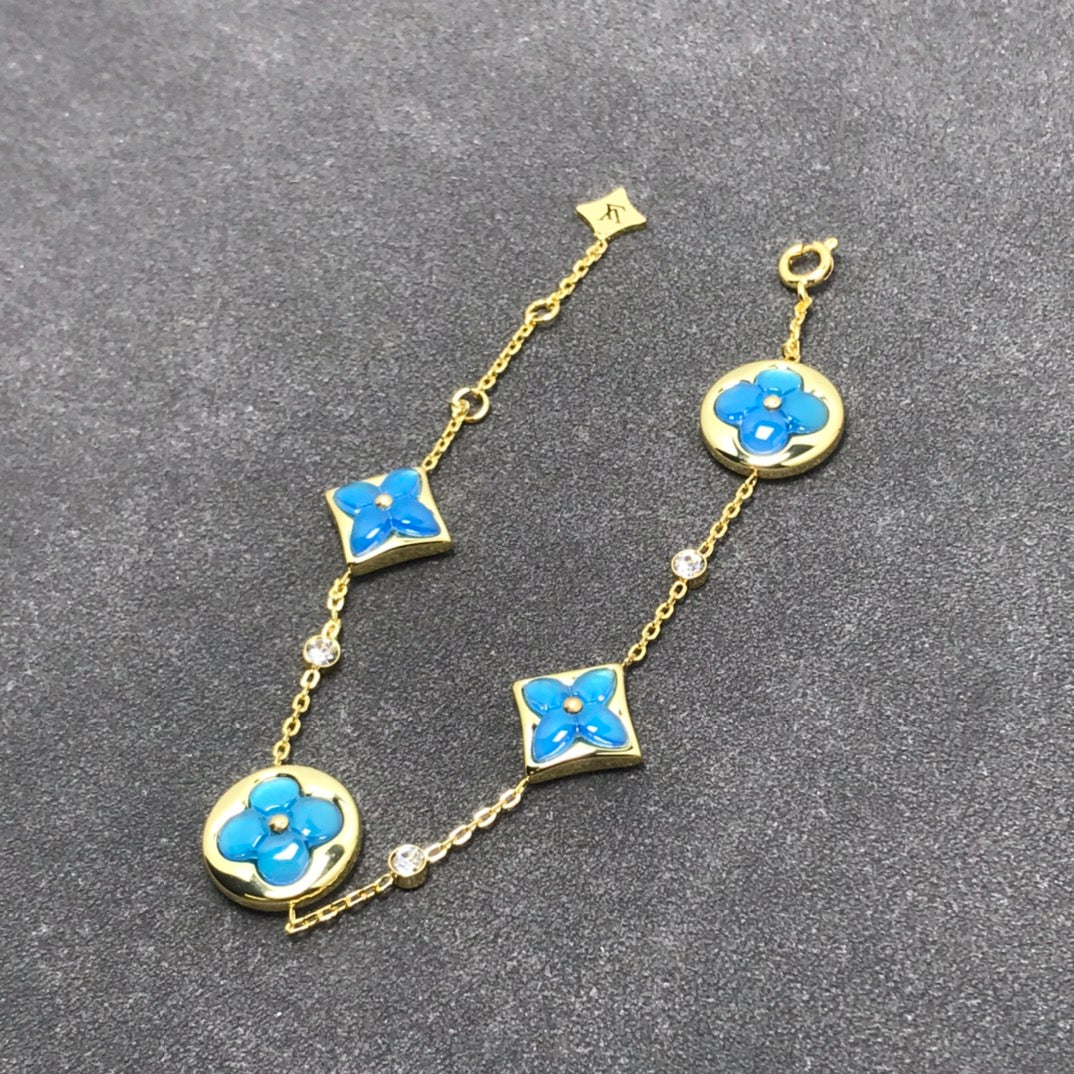 [Liorra]STAR AND SUN TURQUOISE 4 MOTIFS 3 DIAMONDS