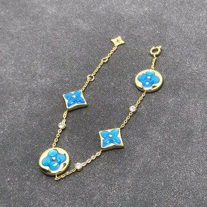 [Liorra]STAR AND SUN TURQUOISE 4 MOTIFS 3 DIAMONDS