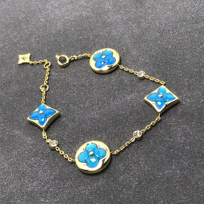 [Liorra]STAR AND SUN TURQUOISE 4 MOTIFS 3 DIAMONDS