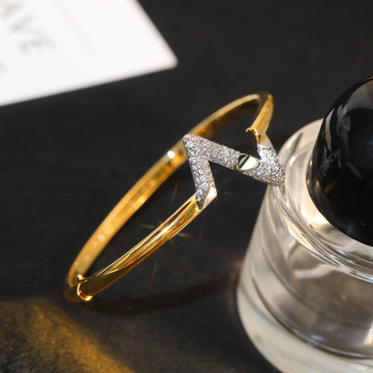 [Liorra]VOLTE UPSITE DOWN GOLD DIAMOND BRACELET