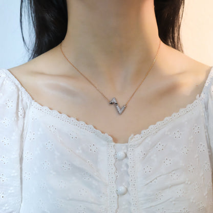 [Liorra]VOLT SILVER DIAMOND PEDANT NECKLACE