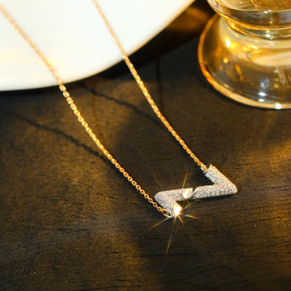 [Liorra]VOLT SILVER DIAMOND PEDANT NECKLACE
