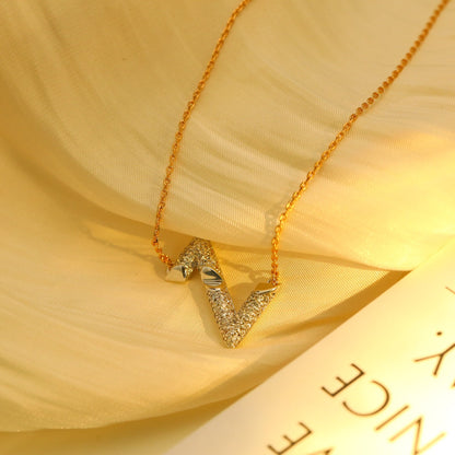 [Liorra]VOLT SILVER DIAMOND PEDANT NECKLACE