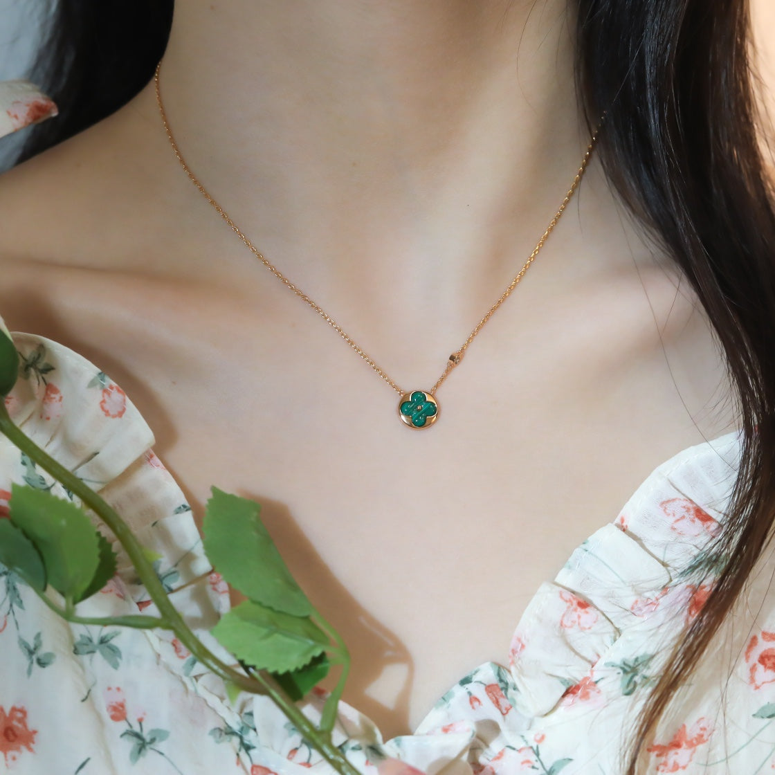 [Liorra]SUN PEDANT PINK GOLD 1 DIAMOND NECKLACE