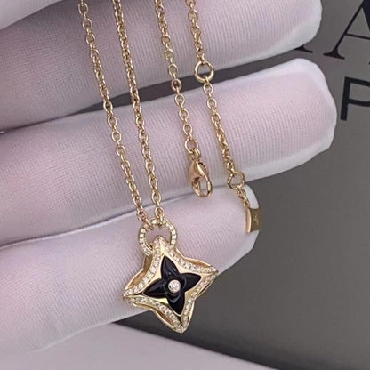 [Liorra]STAR PEDANT PINK GOLD DIAMOND NECKLACE