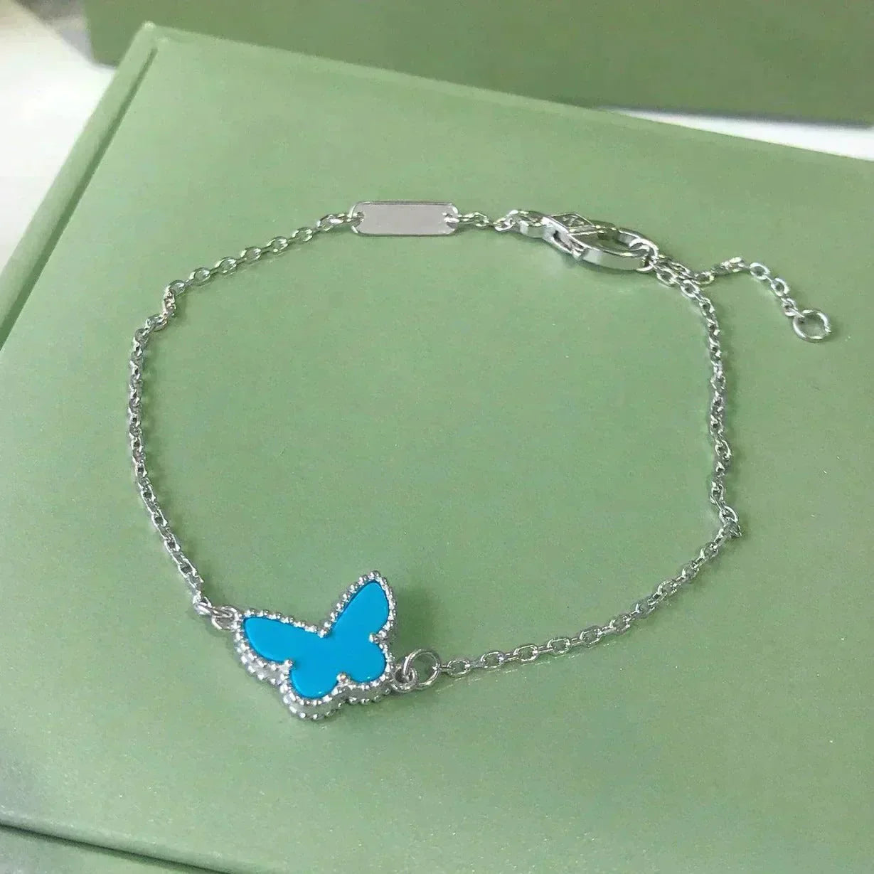 [Liorra]BUTTERFLY TURQUOISE BUTTERFLY BRACELET SILVER