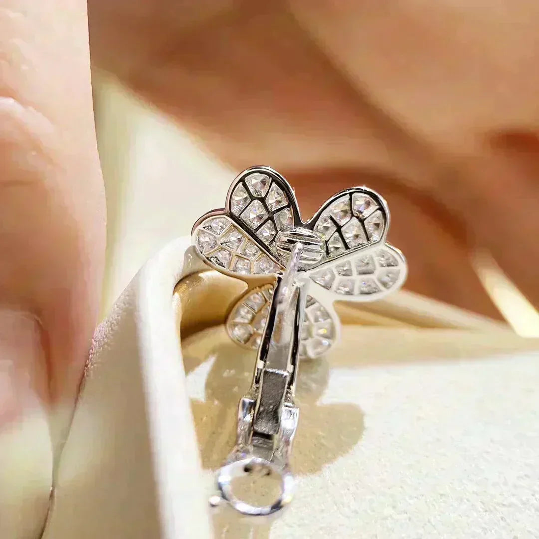 [Liorra]CLOVER COMOS DIAMOND EARRINGS SILVER