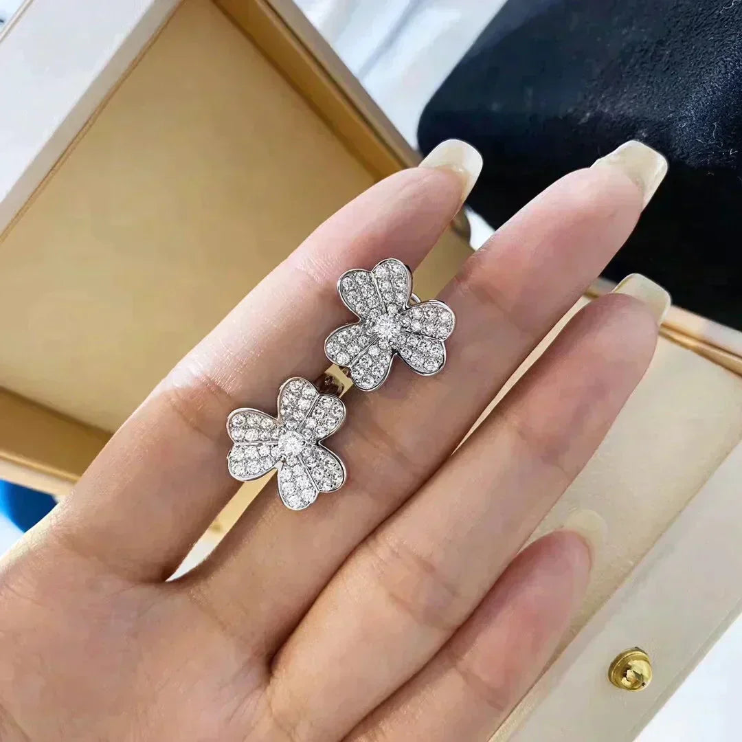 [Liorra]CLOVER COMOS DIAMOND EARRINGS SILVER
