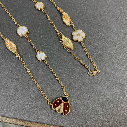 [Liorra]LUCKY SPRING 15 MOTIFS GOLD NECKLACE