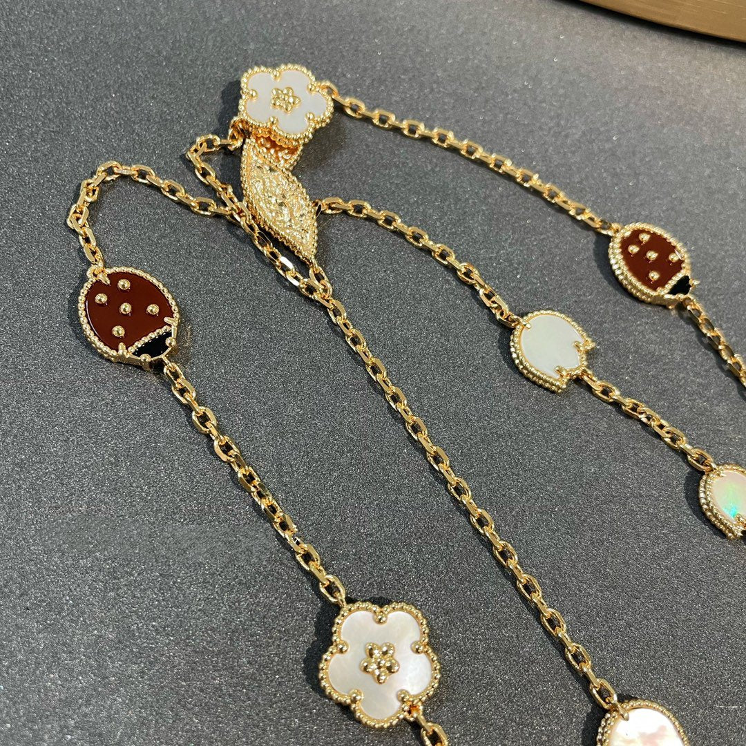 [Liorra]LUCKY SPRING 15 MOTIFS GOLD NECKLACE