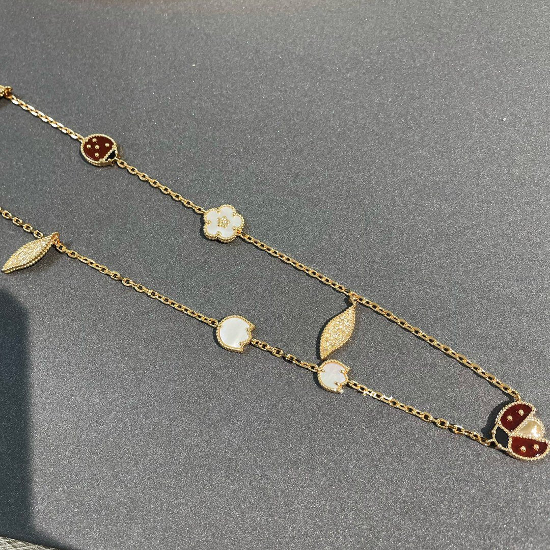 [Liorra]LUCKY SPRING 15 MOTIFS GOLD NECKLACE