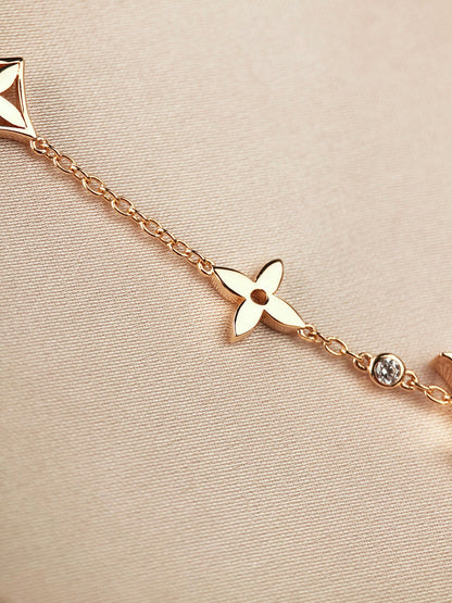 [Liorra]STAR AND SUN 7 MOTIFS GOLD BRACELET