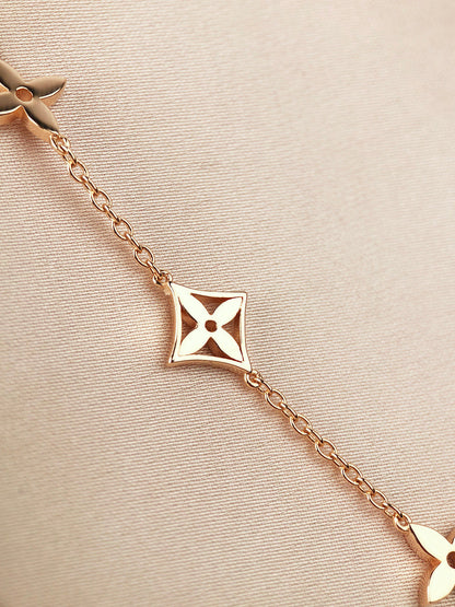 [Liorra]STAR AND SUN 7 MOTIFS GOLD BRACELET