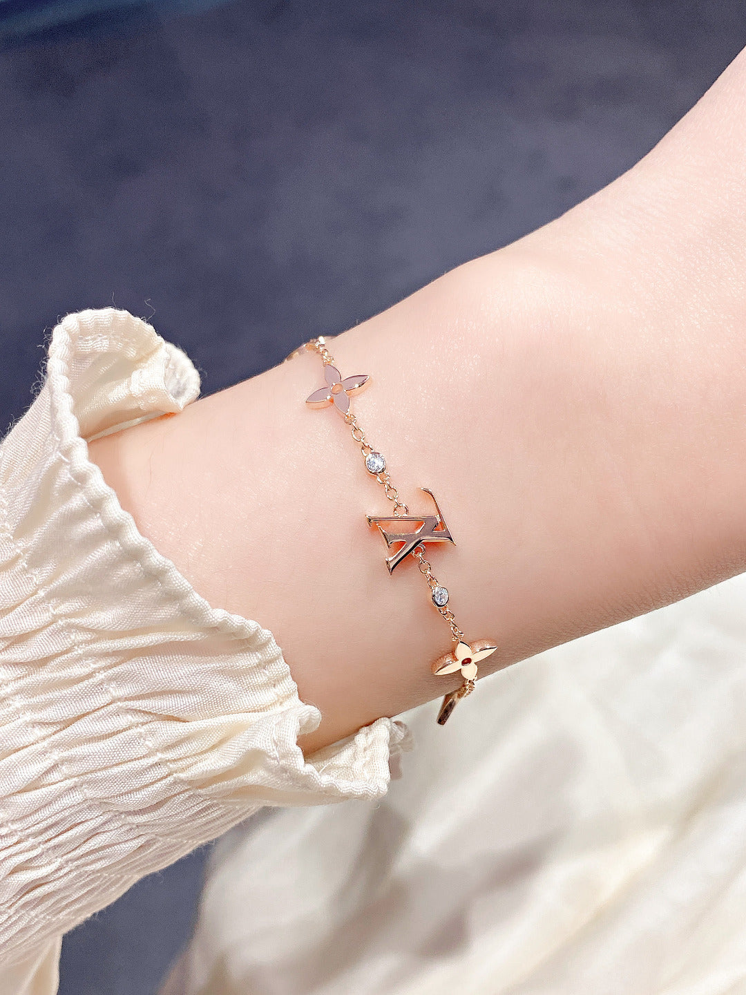 [Liorra]STAR AND SUN 7 MOTIFS GOLD BRACELET