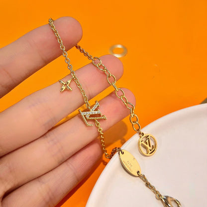 [Liorra]LOGO STAR MOTIF GOLD BRACELET