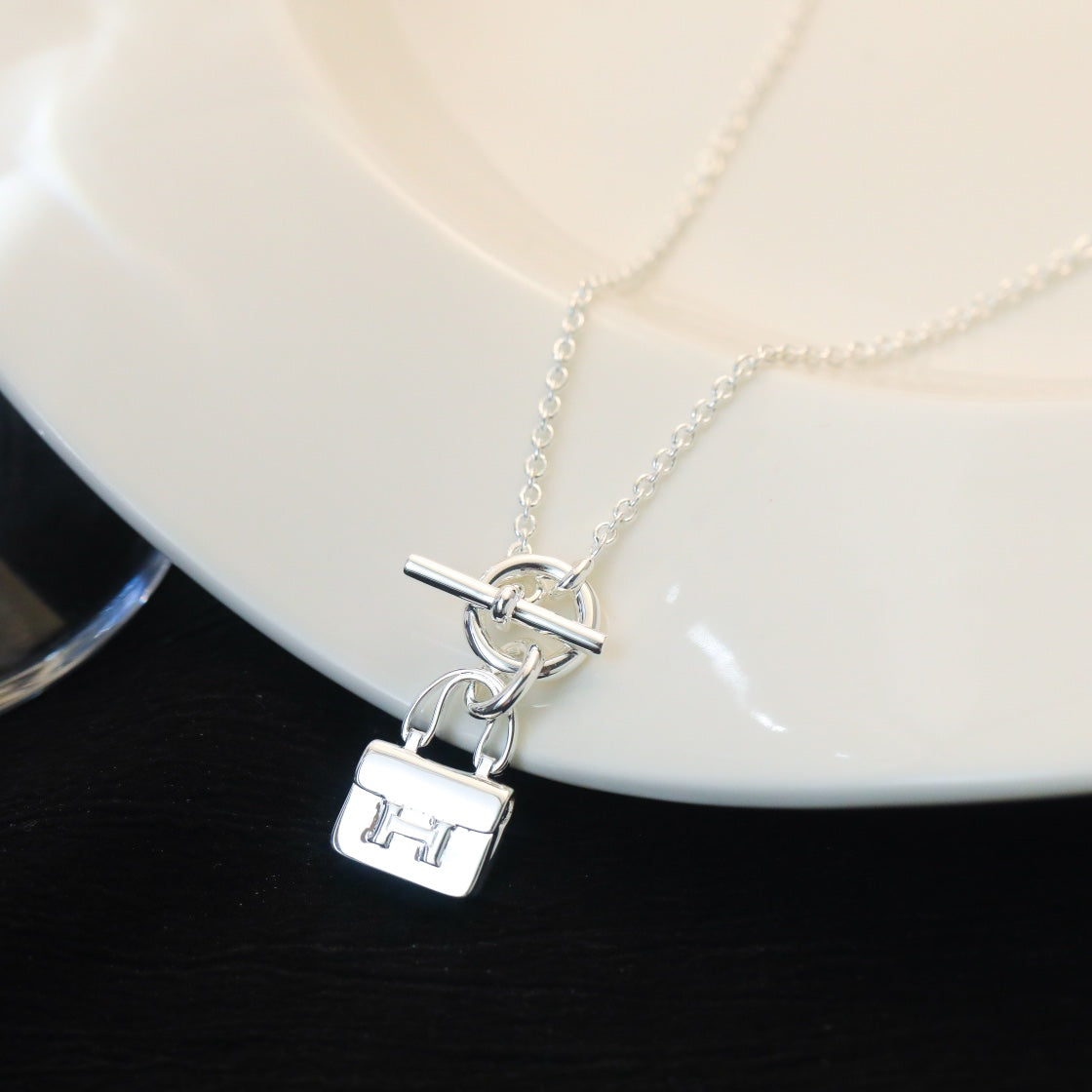 [Liorra]POP H PEDANT SILVER NECKLACE