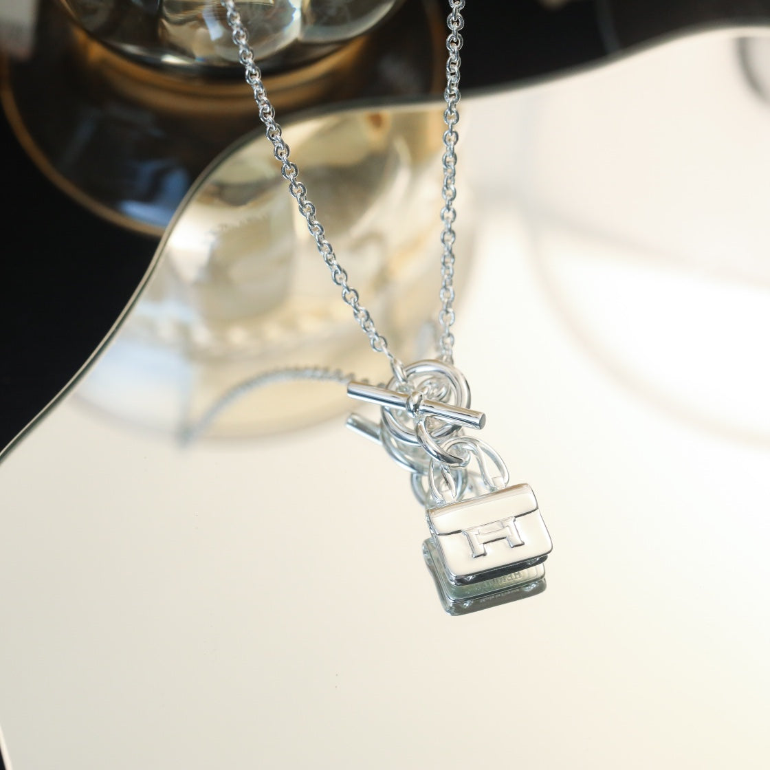 [Liorra]POP H PEDANT SILVER NECKLACE