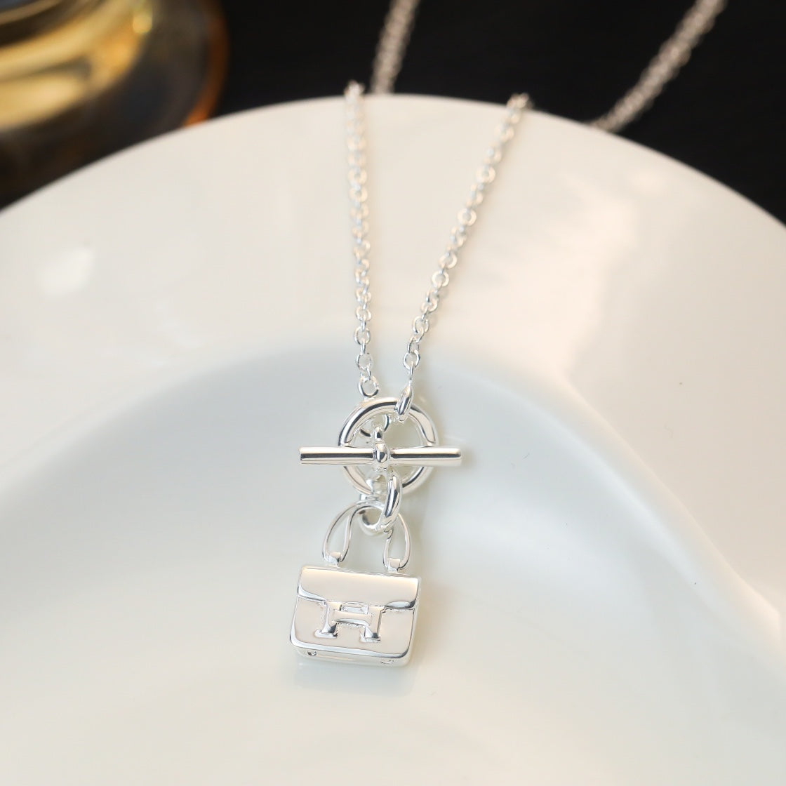 [Liorra]POP H PEDANT SILVER NECKLACE