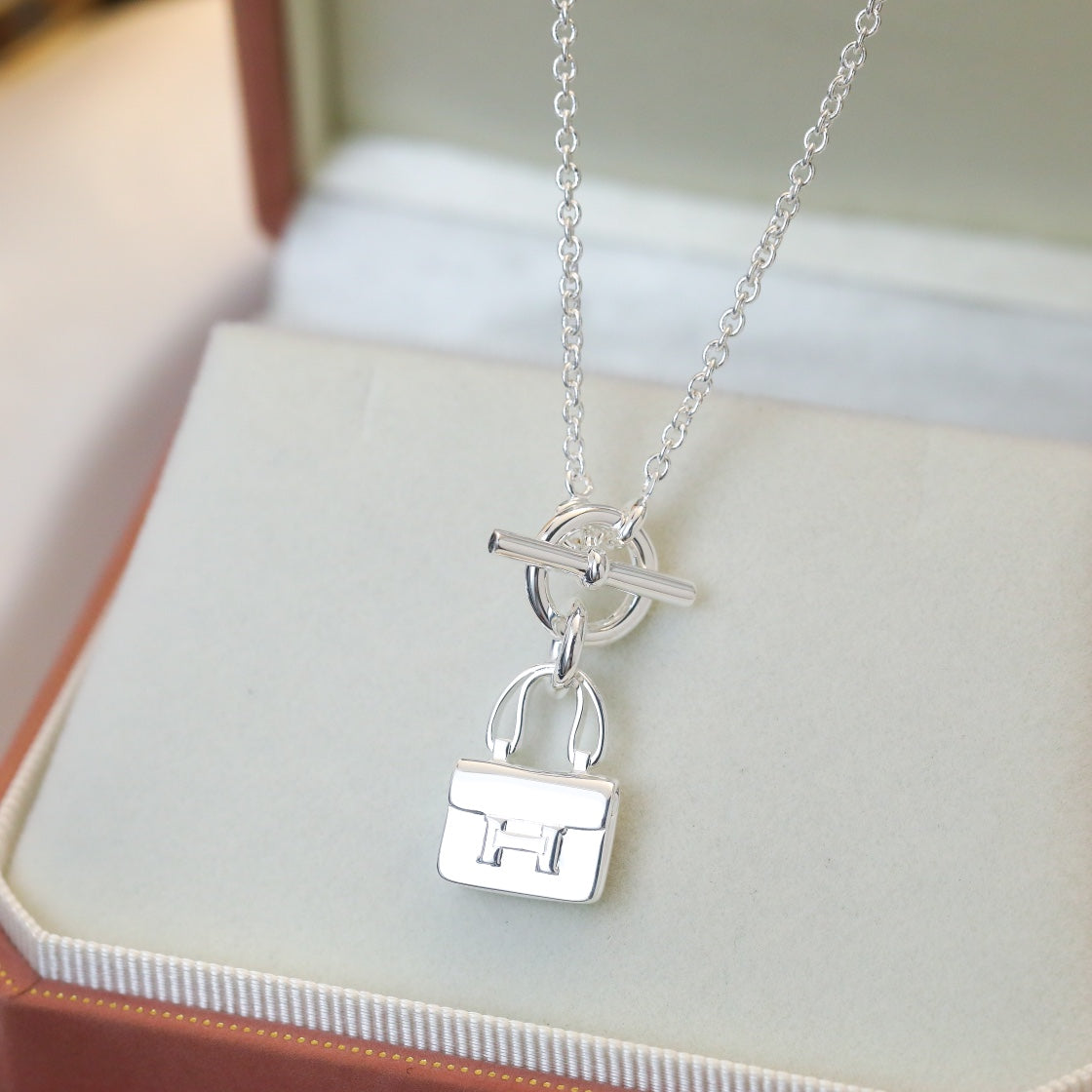 [Liorra]POP H PEDANT SILVER NECKLACE