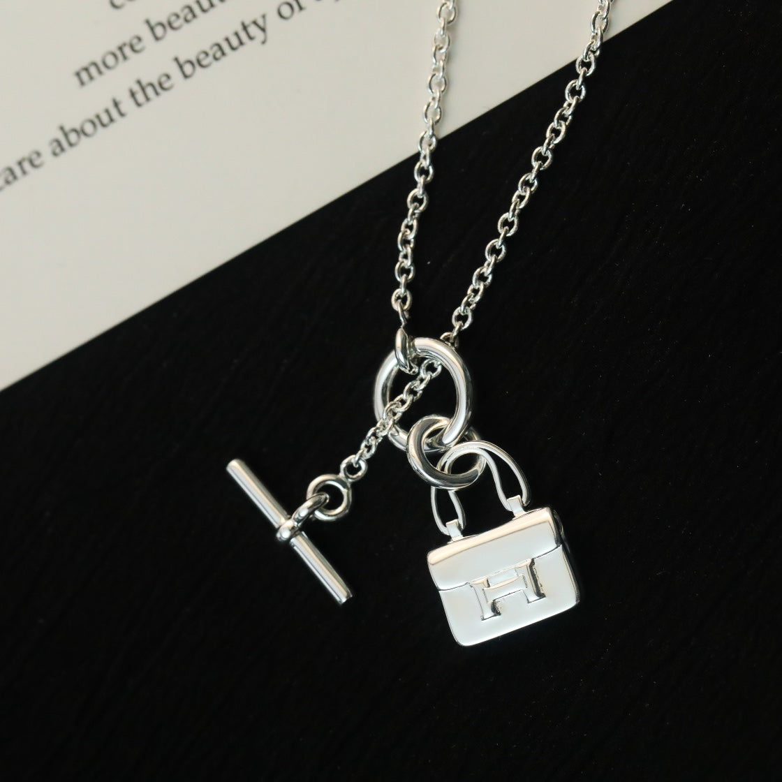 [Liorra]POP H PEDANT SILVER NECKLACE