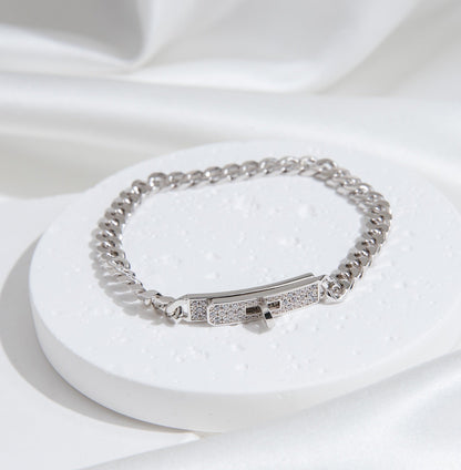 [Liorra]KELLY CHAIN SILVER DIAMOND BRACELET