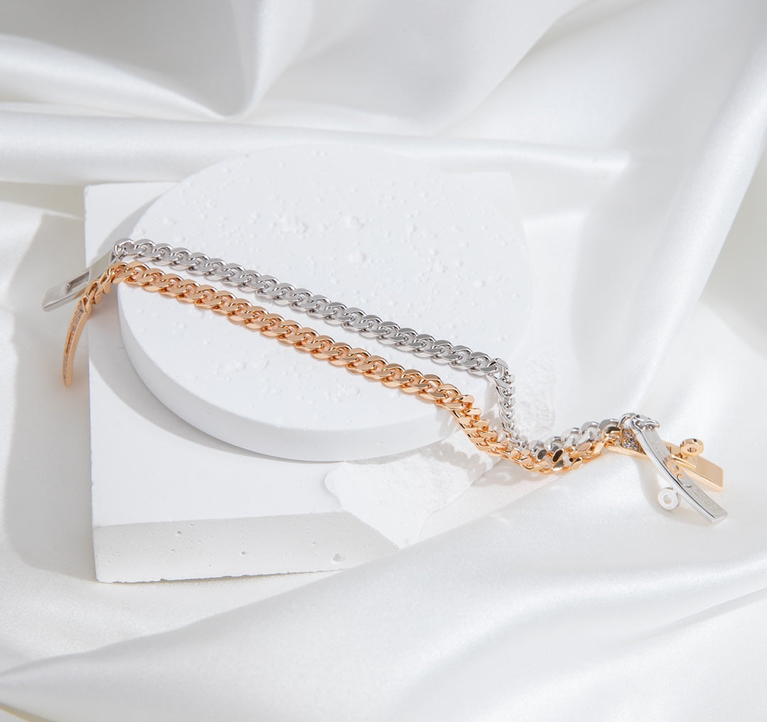 [Liorra]KELLY CHAIN SILVER DIAMOND BRACELET