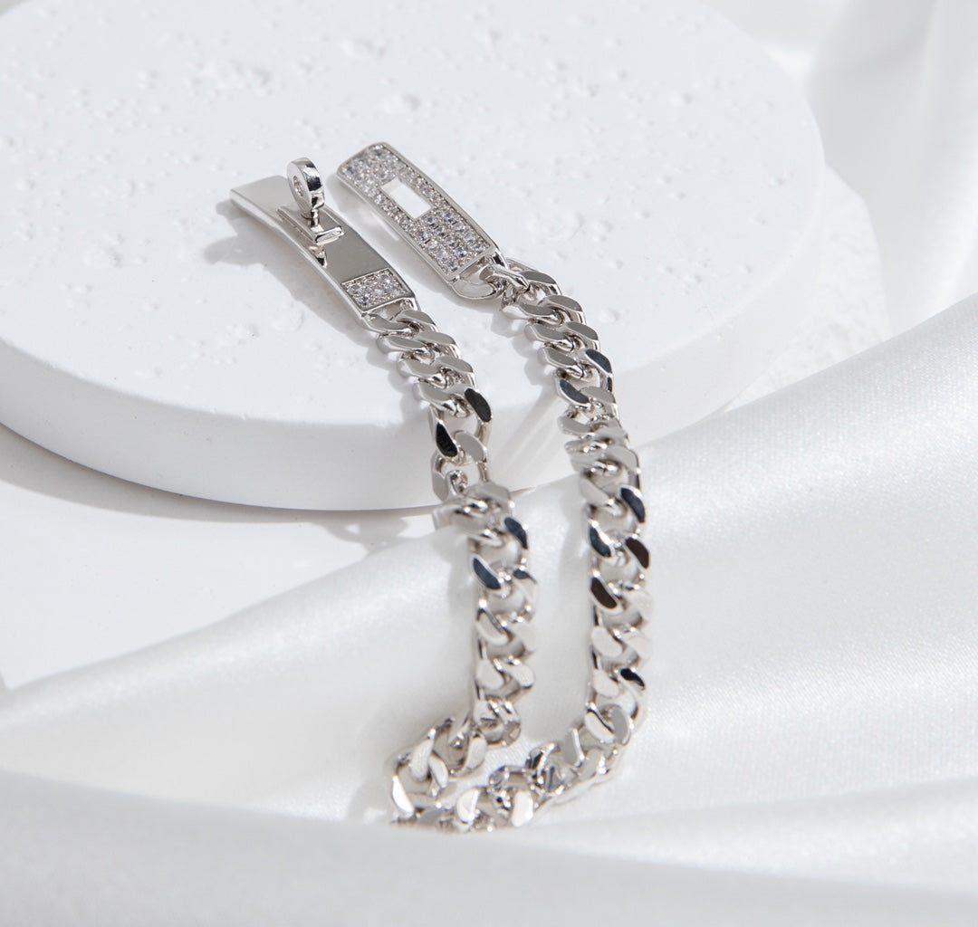 [Liorra]KELLY CHAIN SILVER DIAMOND BRACELET