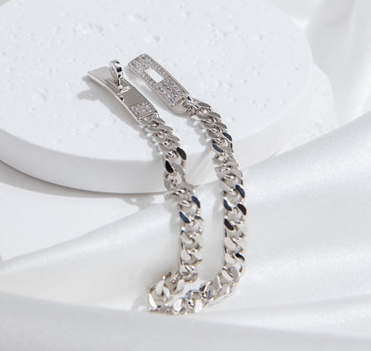 [Liorra]KELLY CHAIN SILVER DIAMOND BRACELET