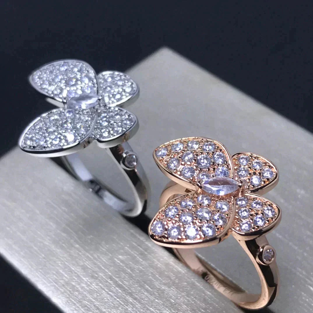 [Liorra]BUTTERFLY PINK GOLD DIAMOND RING