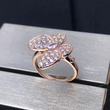 [Liorra]BUTTERFLY PINK GOLD DIAMOND RING