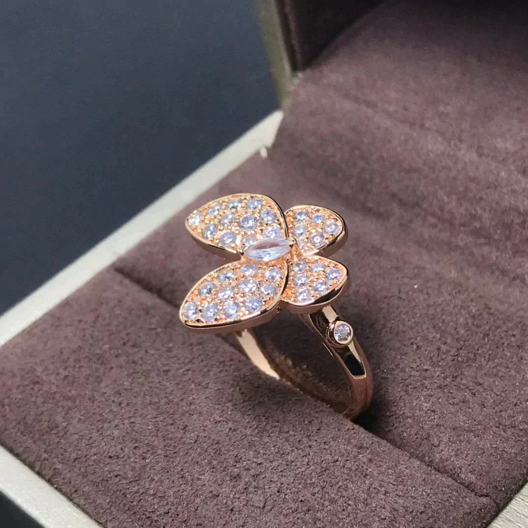 [Liorra]BUTTERFLY PINK GOLD DIAMOND RING