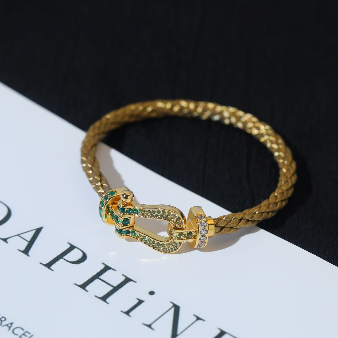 [Liorra]FORCE 10 GOLD GREEN DIAMOND PAVED