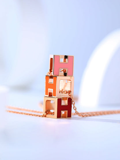 [Liorra]H CAGE PINK GOLD NECKLACE
