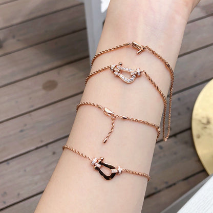 [Liorra]FORCE 10 PINK GOLD DIAMOND NECKLACE