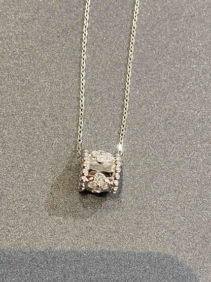 [Liorra]PERLEE PEDANT SIVLER DIAMOND NECKLACE