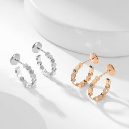[Liorra]BEE LOVE DIAMOND HOOP EARRINGS
