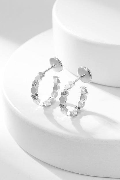 [Liorra]BEE LOVE DIAMOND HOOP EARRINGS