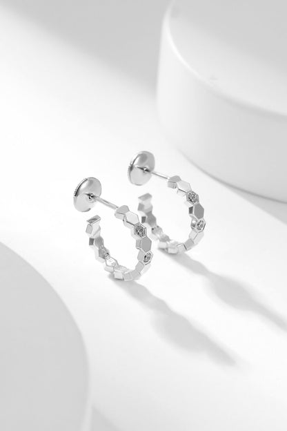 [Liorra]BEE LOVE DIAMOND HOOP EARRINGS