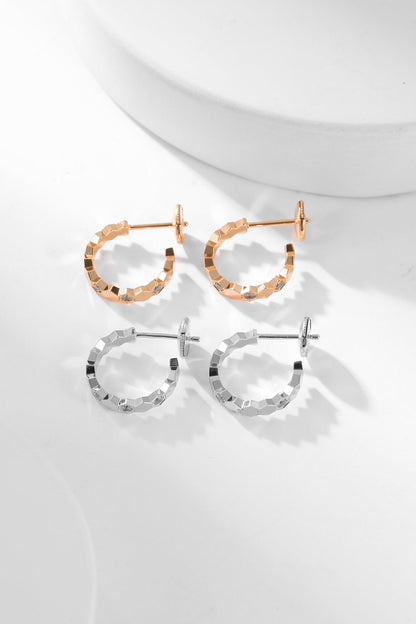 [Liorra]BEE LOVE DIAMOND HOOP EARRINGS