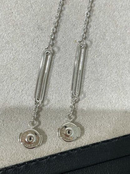 [Liorra]CHAINE CHAOS DIAMOND DROP EARRINGS