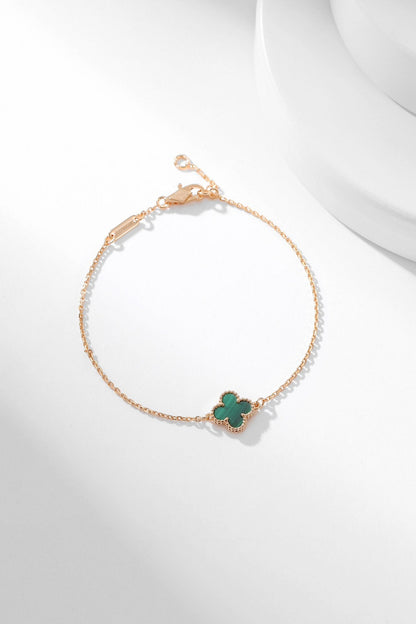 [Liorra]CLOVER BRACELET MALACHITE 1 MOTIF