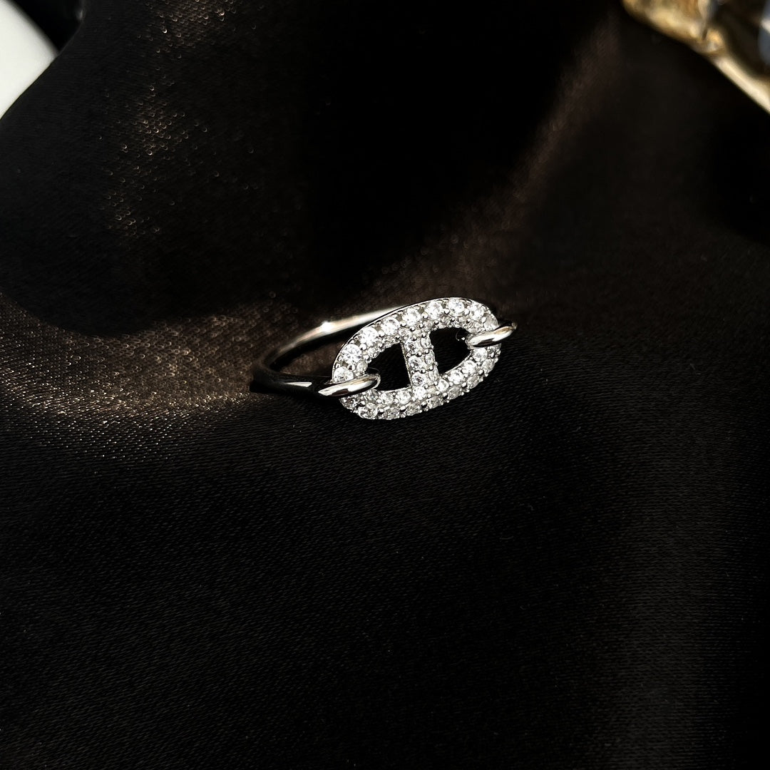 [Liorra]RONDE SMALL SILVER DIAMOND RING