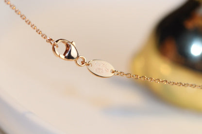 [Liorra]JEUX MALACHITE 1 DIAMOND PINK GOLD NECKLACE