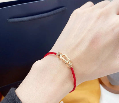 [Liorra]FORCE 10 HALF DIAMOND PINK GOLD RED CORDERI LARGE AND MEDIUM MODEL