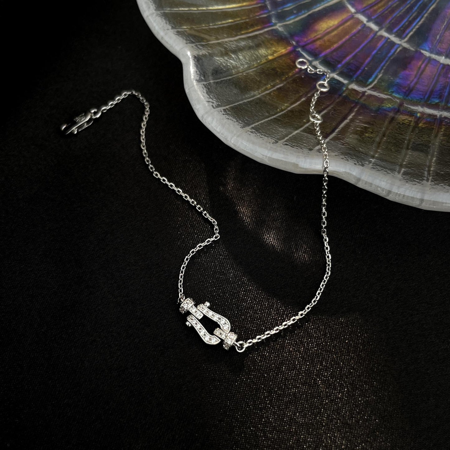 [Liorra]FORCE 10 FULL DIAMOND BUCKLE CHAIN LINK MINI MODEL