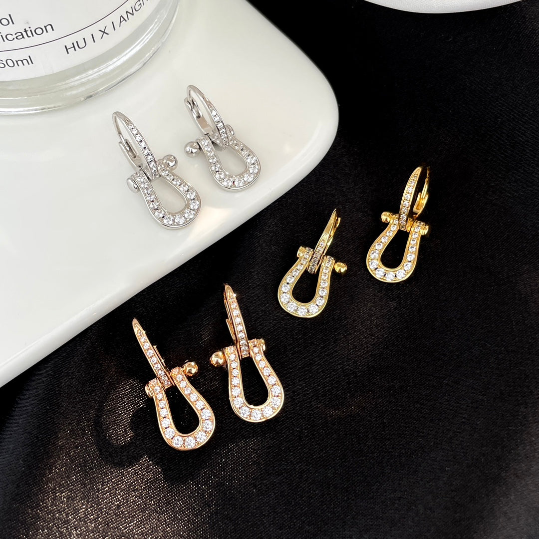 [Liorra]FORCE 10 FULL DIAMOND DROP EARRINGS MEDIUM MODEL