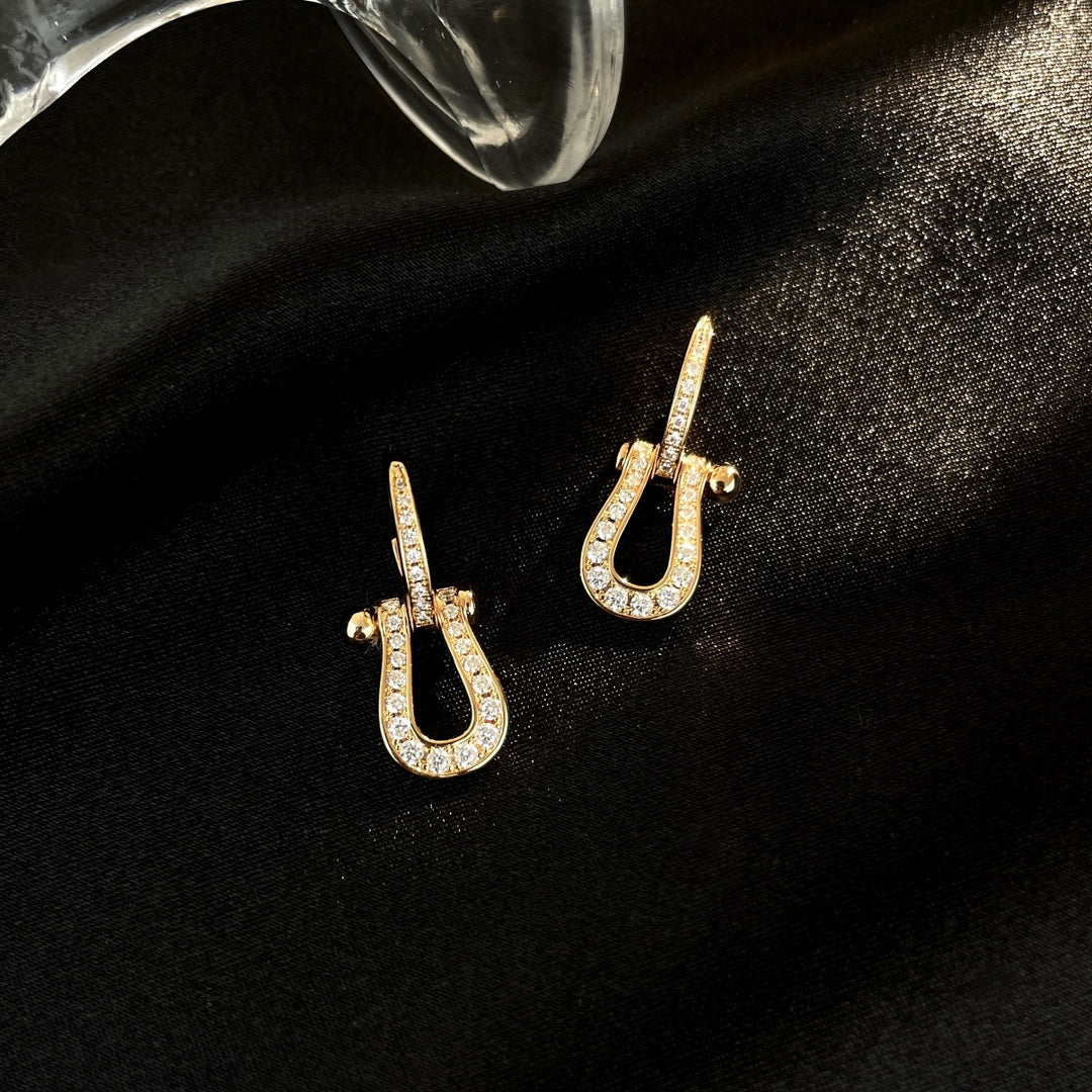 [Liorra]FORCE 10 FULL DIAMOND DROP EARRINGS MEDIUM MODEL