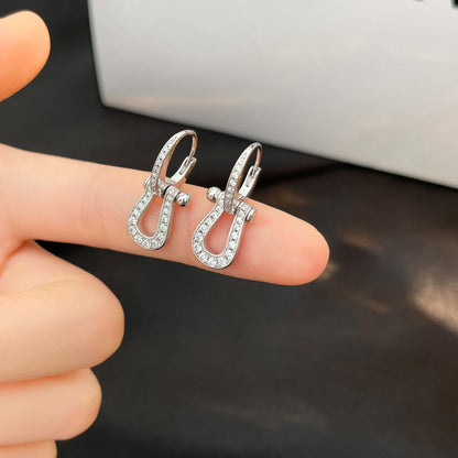 [Liorra]FORCE 10 FULL DIAMOND DROP EARRINGS MEDIUM MODEL