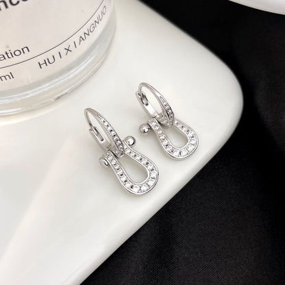 [Liorra]FORCE 10 FULL DIAMOND DROP EARRINGS MEDIUM MODEL